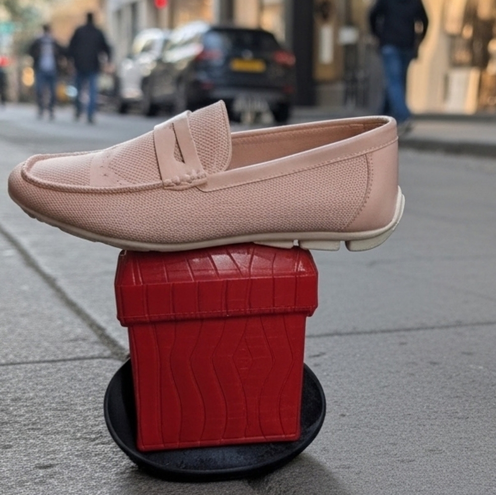 Men's Pink Loafers Size 9.5 Never Worn